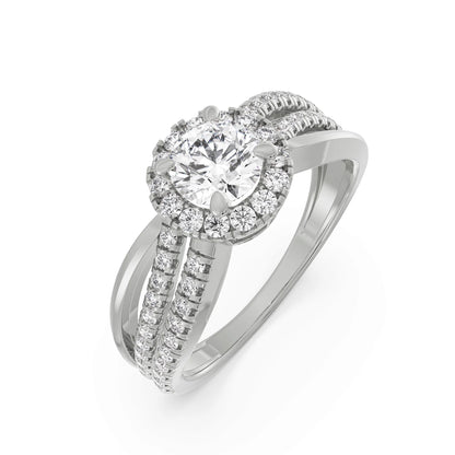 Artistic Circular Lab Grown Radiant Ring