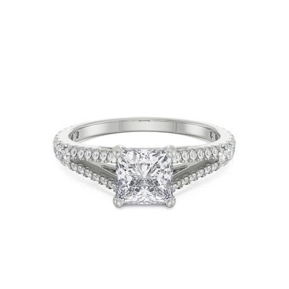 Princess Cut Splendor Band in 14KT Gold or 18KT Gold