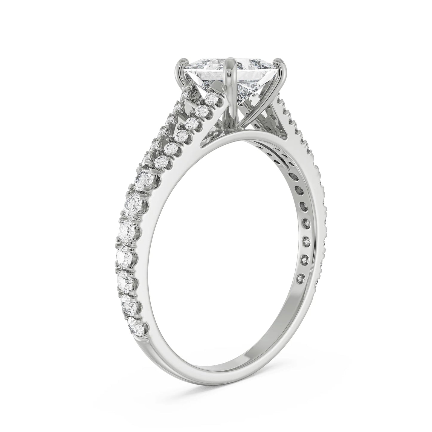Princess Cut Splendor Band in 14KT Gold or 18KT Gold