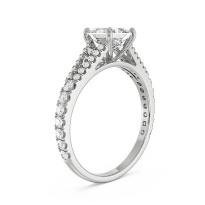 Princess Cut Splendor Band in 14KT Gold or 18KT Gold