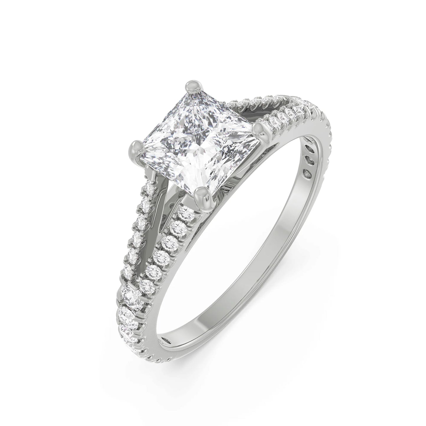 Princess Cut Splendor Band in 14KT Gold or 18KT Gold