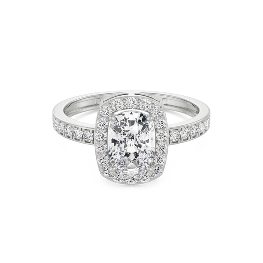 Exquisite Cushion Lab Grown Radiant Sparkle Circle