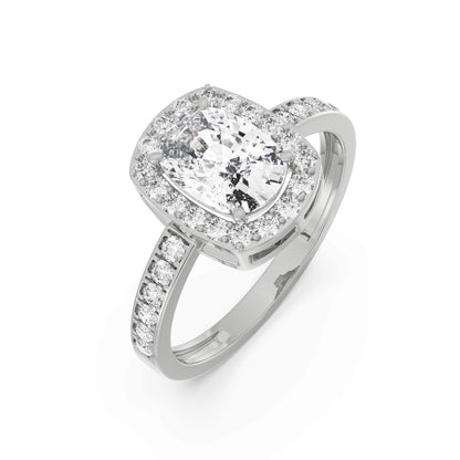 Exquisite Cushion Lab Grown Radiant Sparkle Circle