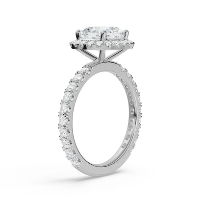 Timeless Cushion Square Lab Grown Brilliant Engagement Ring