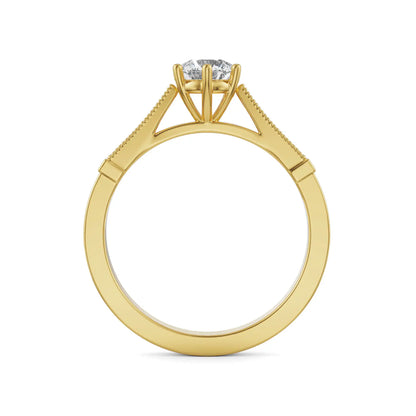 Dainty Circular Brilliant Lab Grown Engagement Ring