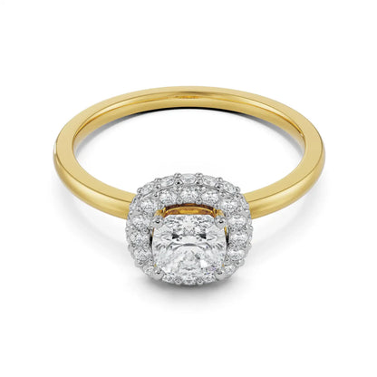 Lisa Halo Lab-Grown Radiant Circle Ring
