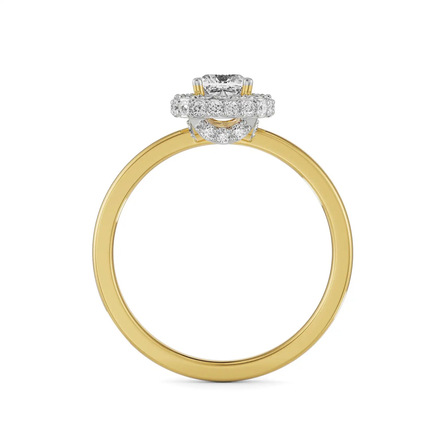 Lisa Halo Lab-Grown Radiant Circle Ring