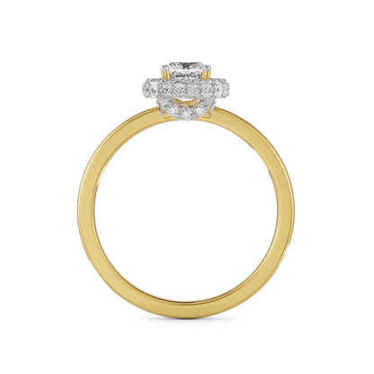 Lisa Halo Lab-Grown Radiant Circle Ring