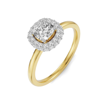 Lisa Halo Lab-Grown Radiant Circle Ring