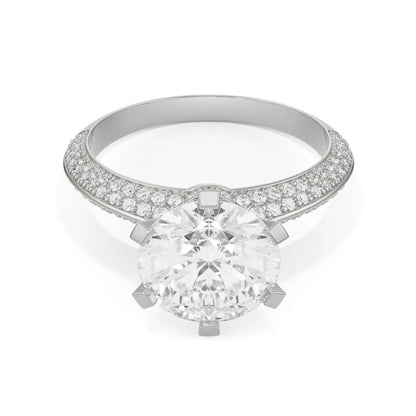 Whimsical Circular Pavé Lab Luxe Engagement Ring