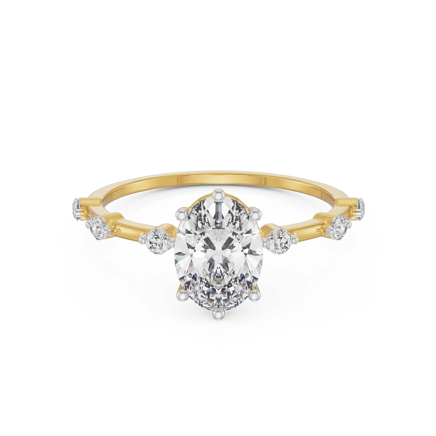 Oval Brilliant Engagement Band
