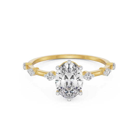 Oval Brilliant Engagement Band