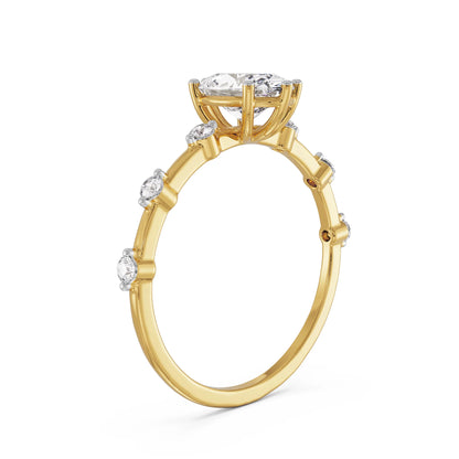 Oval Brilliant Engagement Band