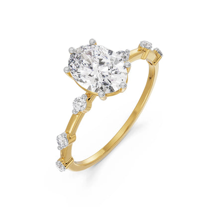 Oval Brilliant Engagement Band