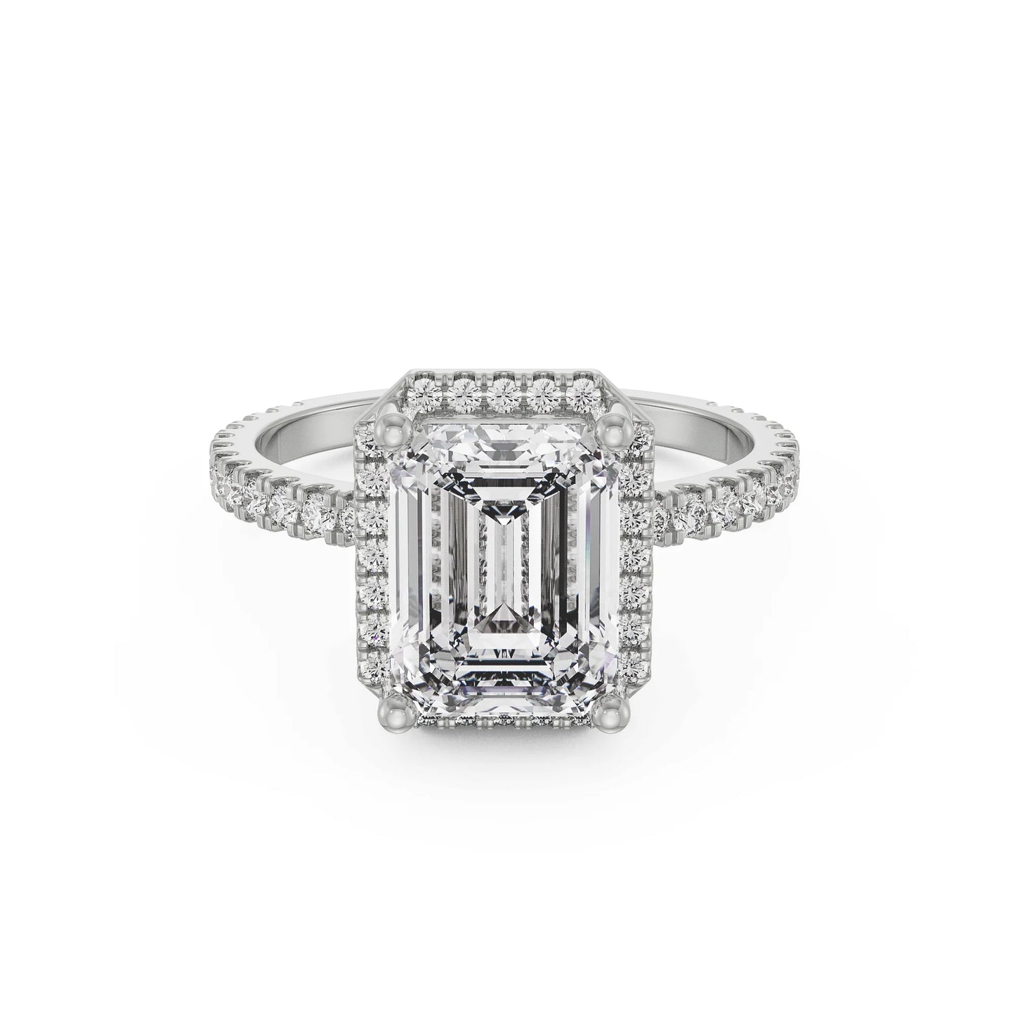 Emerald Symphony Lab Grown Radiant Band