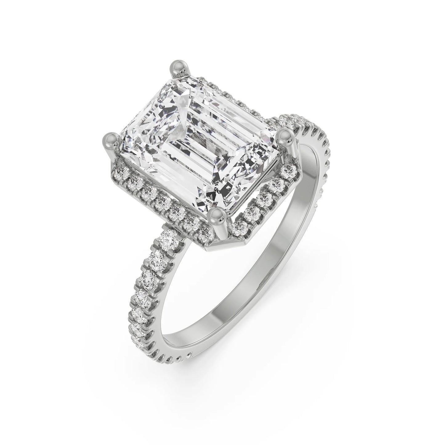 Emerald Symphony Lab Grown Radiant Band