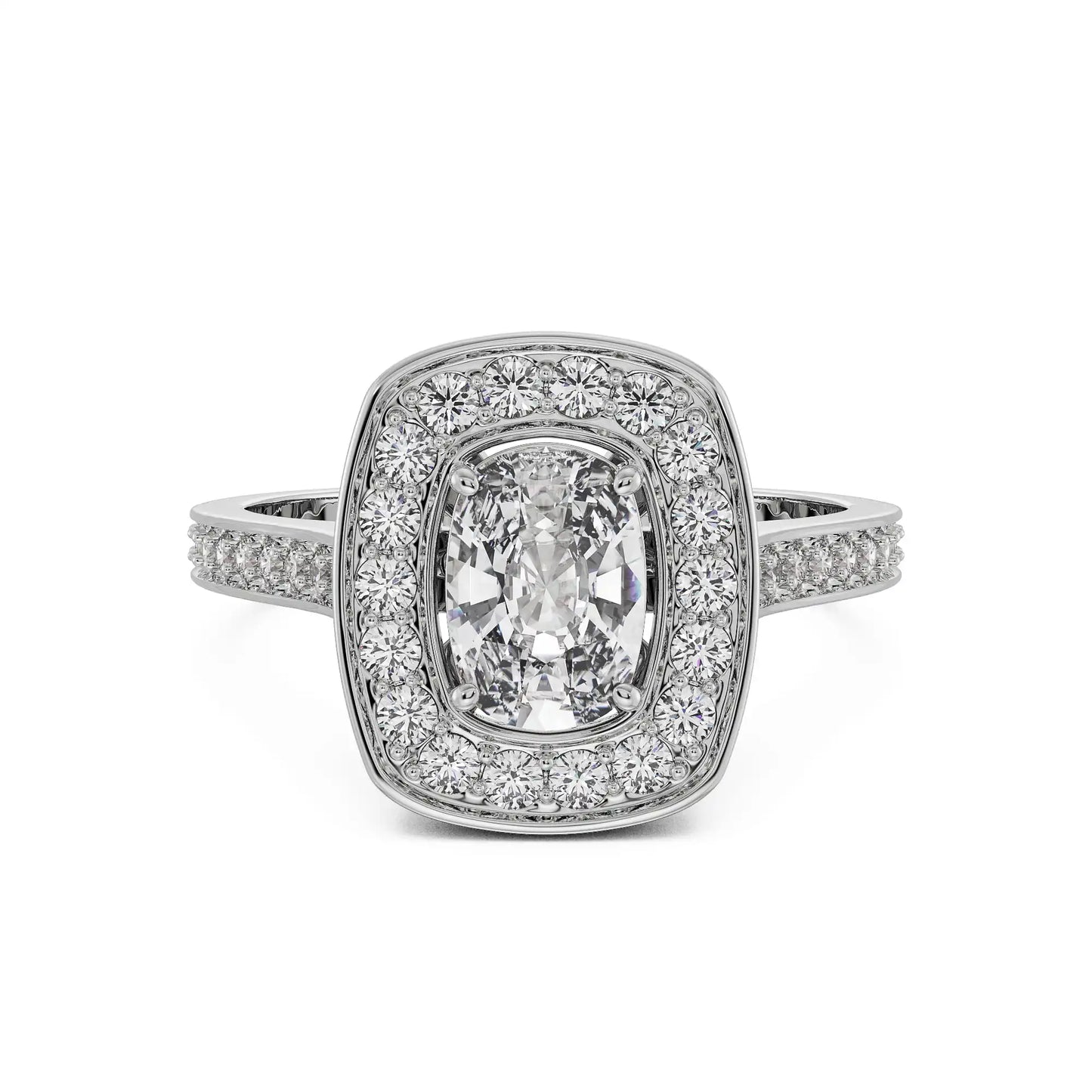 Cushion Halo Signature Lab Grown Brilliant Ring