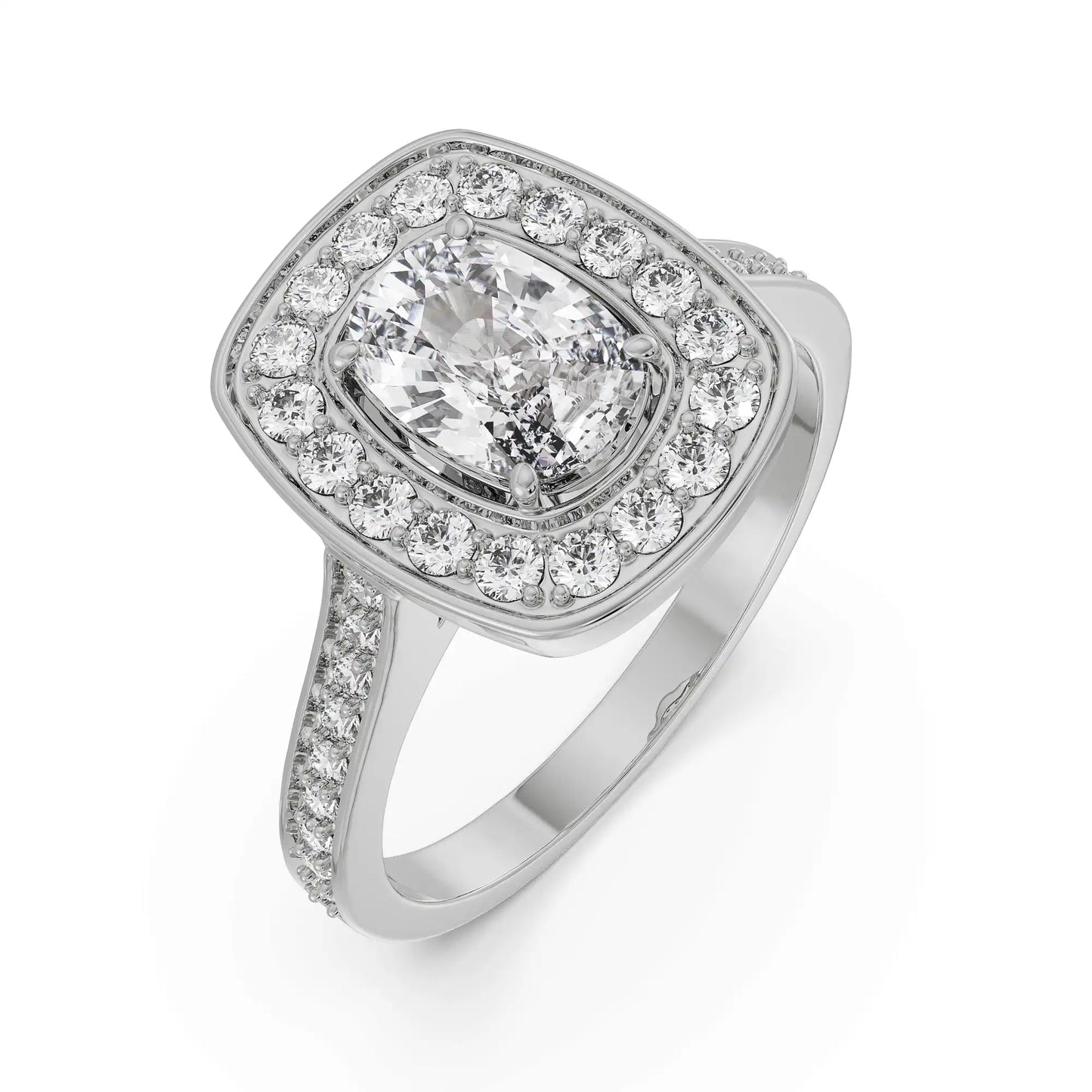 Cushion Halo Signature Lab Grown Brilliant Ring