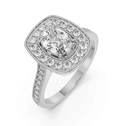 Cushion Halo Signature Lab Grown Brilliant Ring