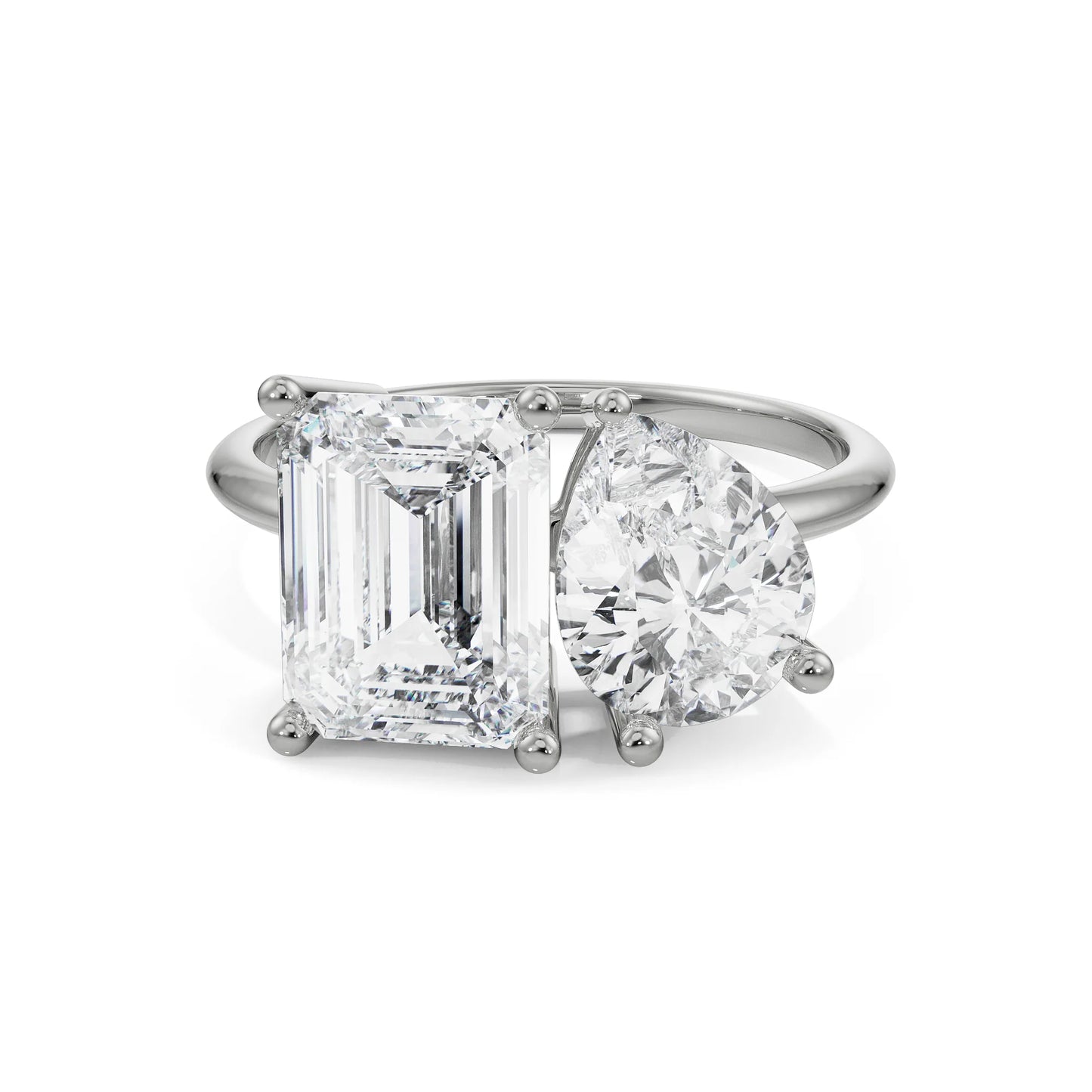 Emerald and Pear Lab Grown Radiant Circle