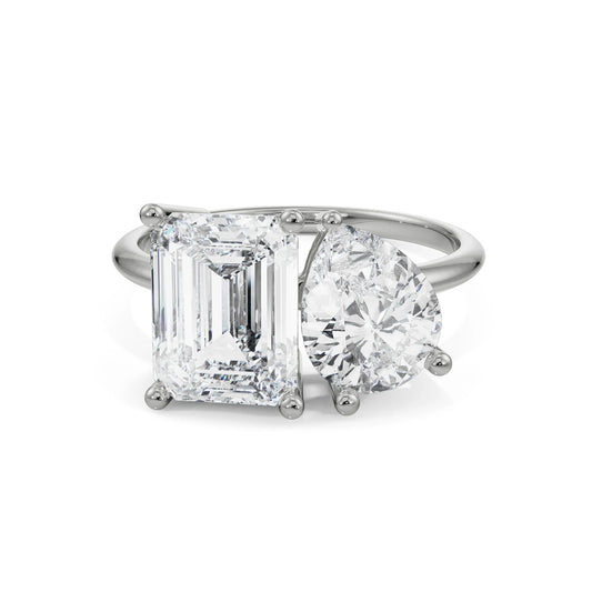 Emerald and Pear Lab Grown Radiant Circle