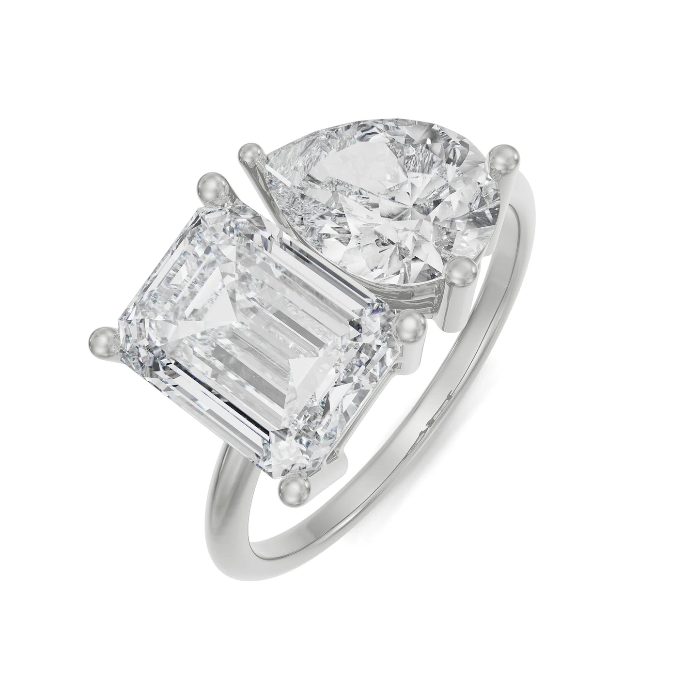 Emerald and Pear Lab Grown Radiant Circle