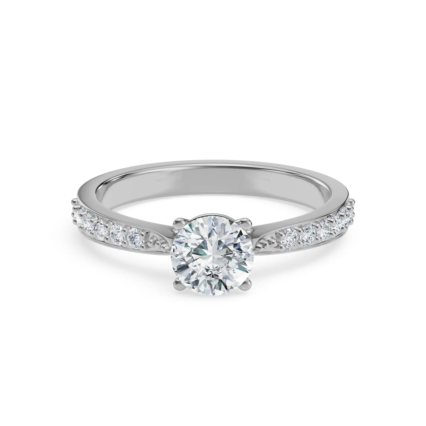 Circular Sidestones Lab Luxe Engagement Ring