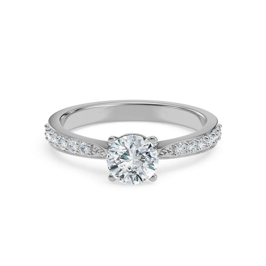 Circular Sidestones Lab Luxe Engagement Ring