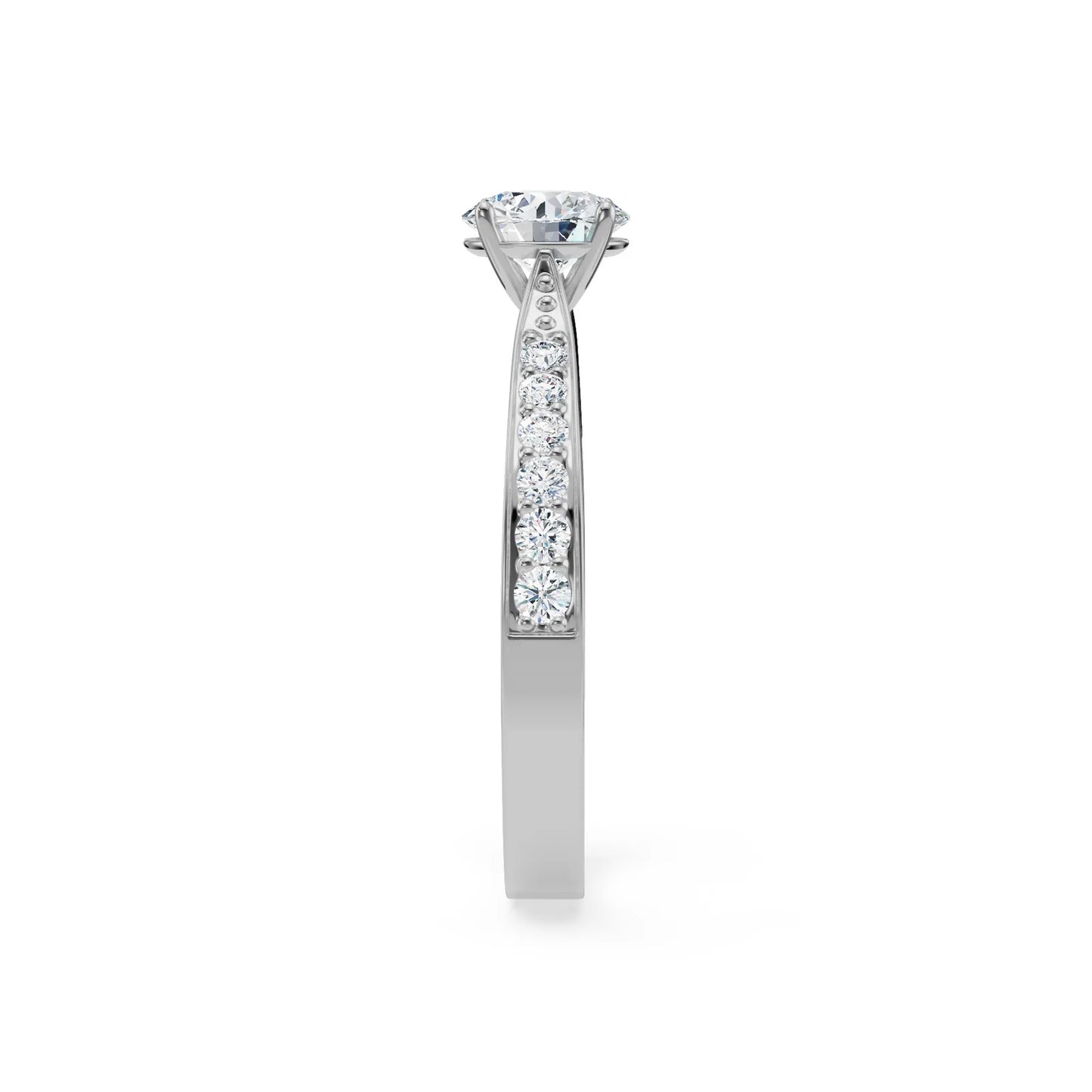 Circular Sidestones Lab Luxe Engagement Ring