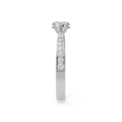 Circular Sidestones Lab Luxe Engagement Ring