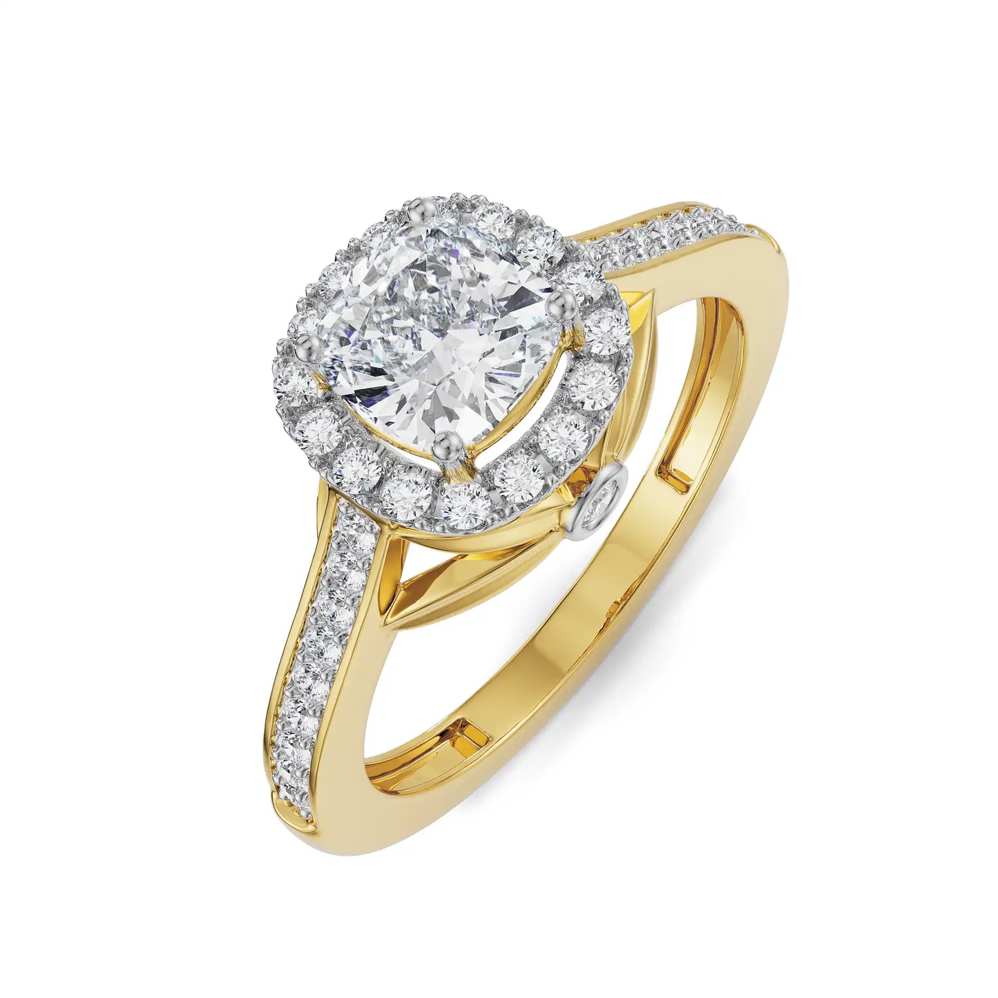 Royal Halo Lab Radiant Iconic Engagement Ring