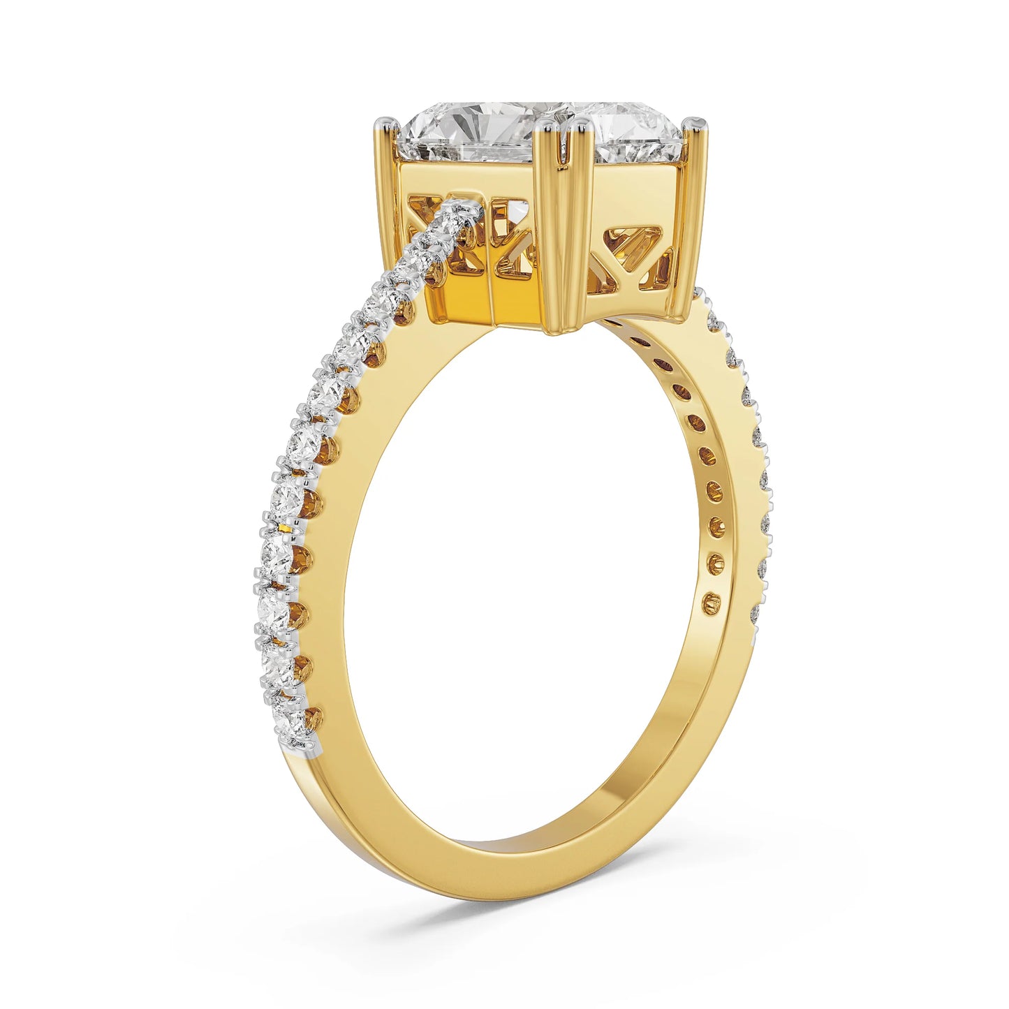 Radiant Cut Lab Grown Engagement Ring