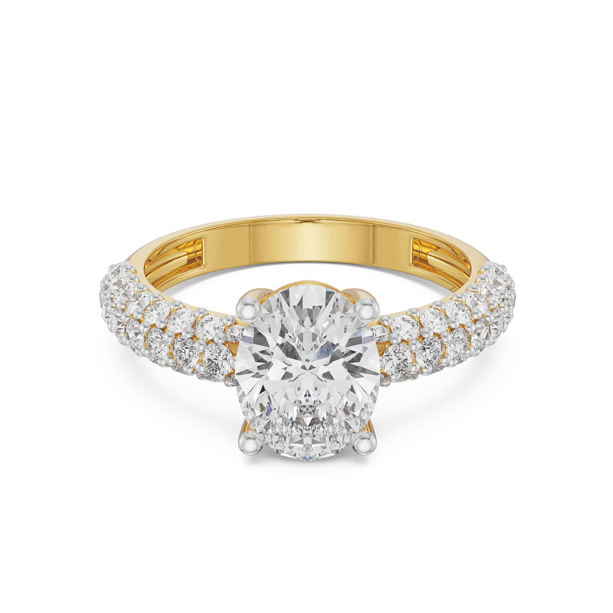 Oval Lab Grown Luxe Pavé Band