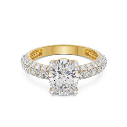 Oval Lab Grown Luxe Pavé Band