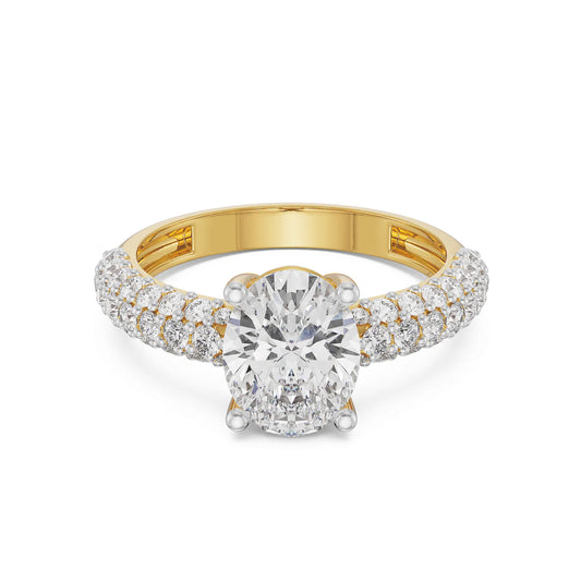 Oval Lab Grown Luxe Pavé Band