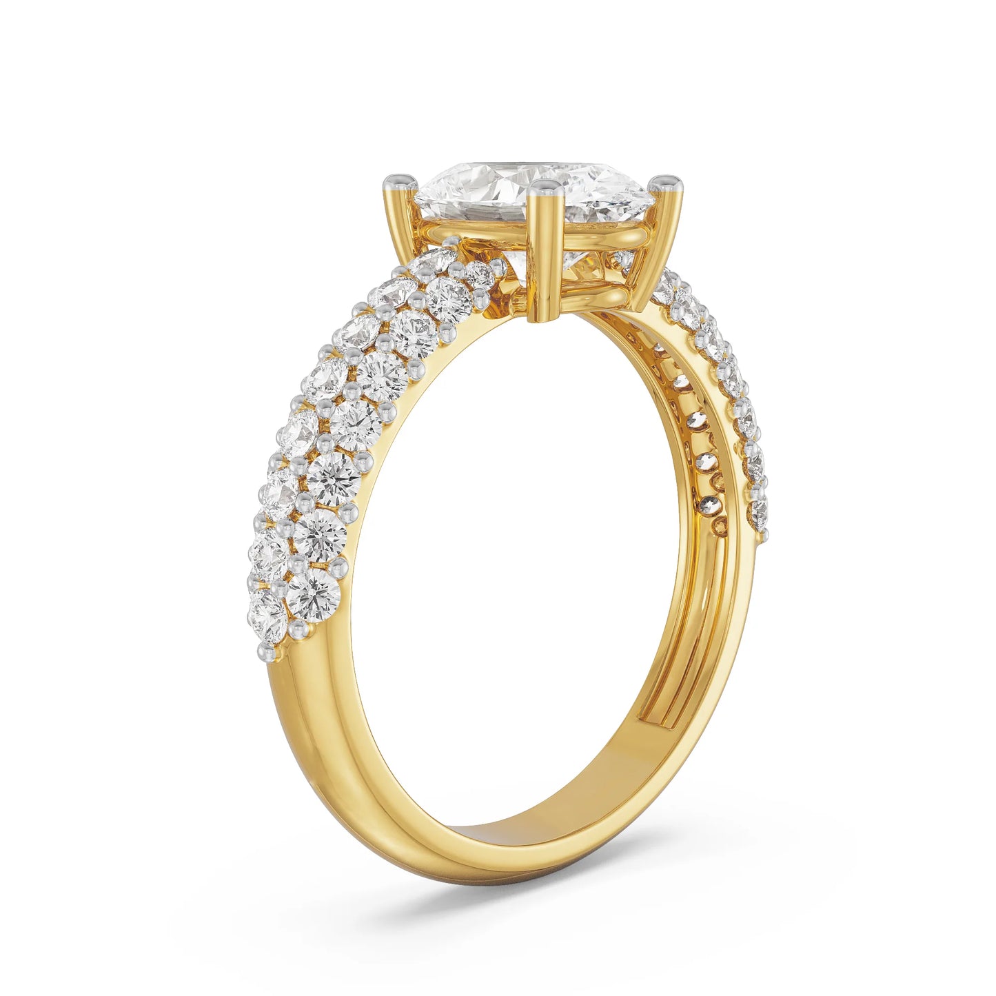Oval Lab Grown Luxe Pavé Band