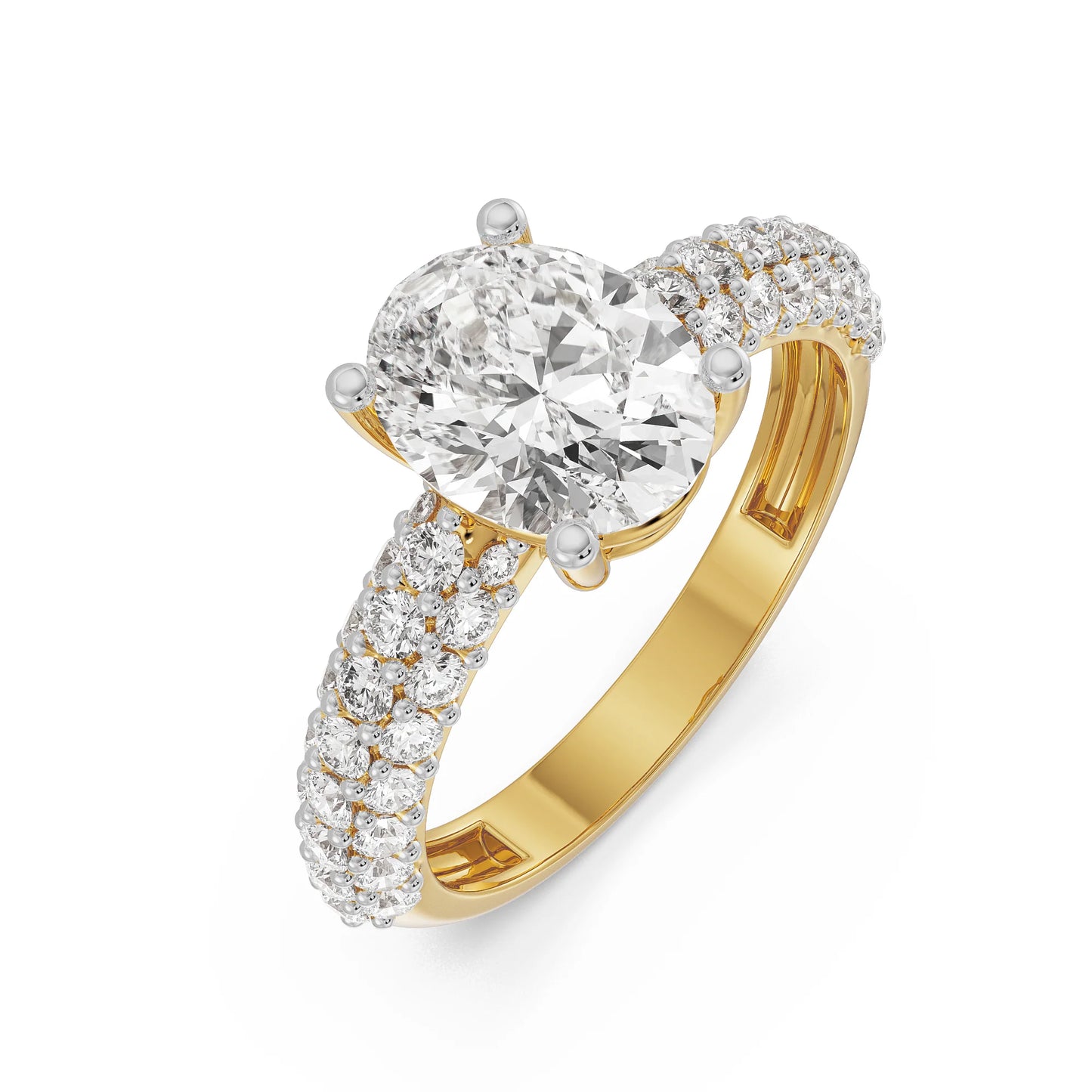 Oval Lab Grown Luxe Pavé Band