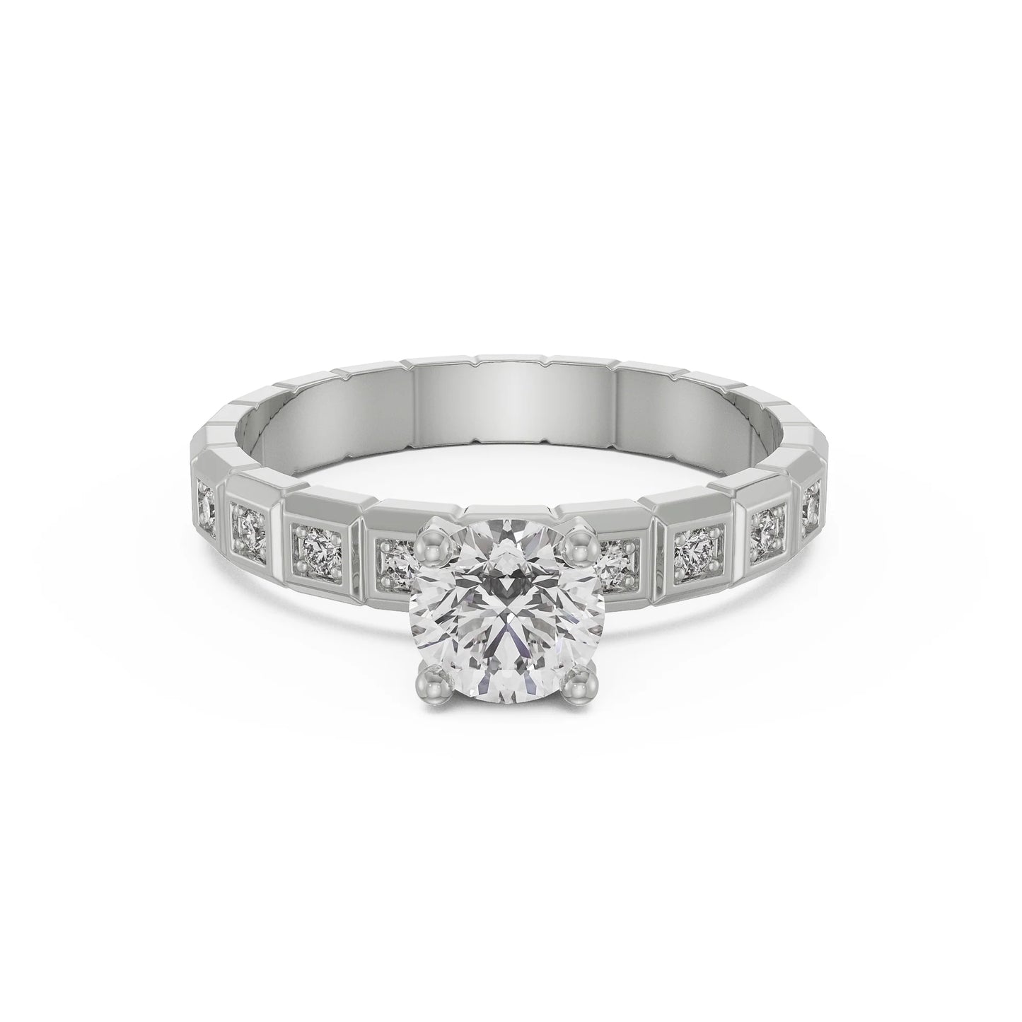 Icy Pavé Lab Grown Radiant Band