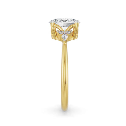 Oval Cluster Lab Luxe Engagement Band
