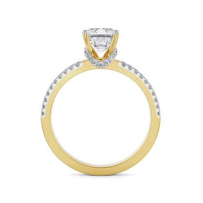 Emerald Cut Lab Grown Radiant Bridal Band