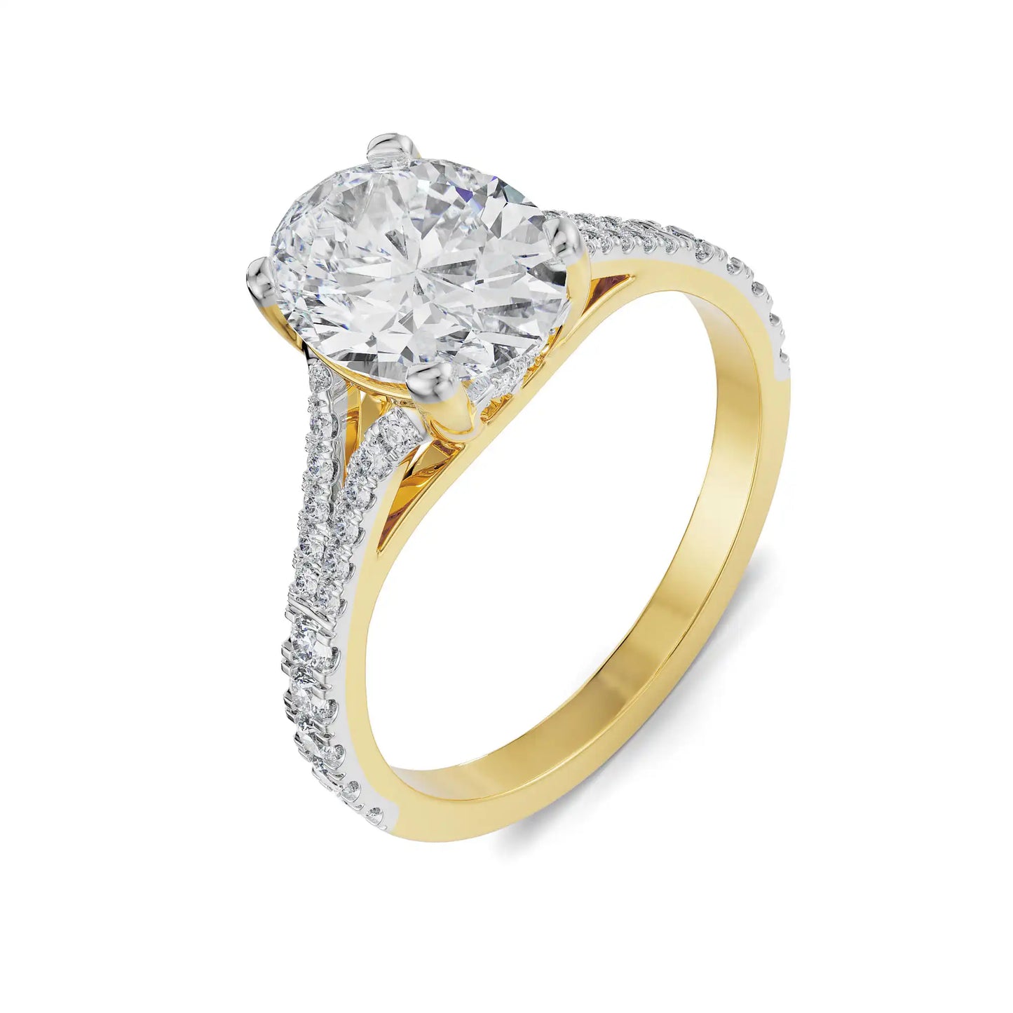 Lab Grown Brilliant Iconic Oval Bridal Ring