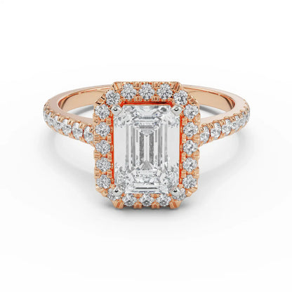 Pavé Lab Grown Brilliant Halo Engagement Band