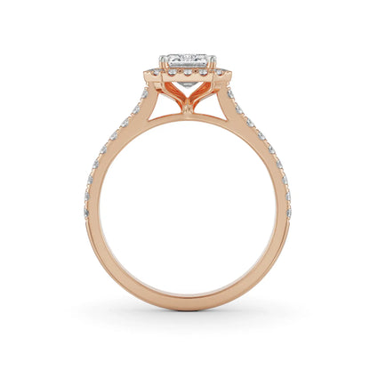 Pavé Lab Grown Brilliant Halo Engagement Band