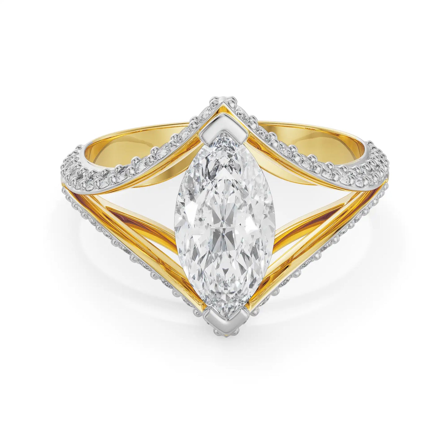 Marquise Cut Lab Grown Brilliant Bridal Circle