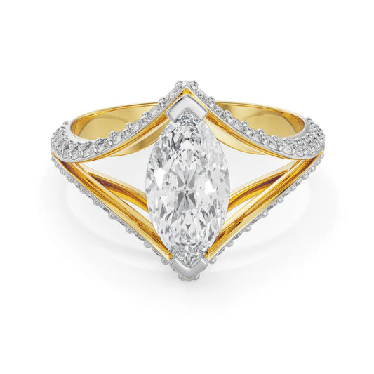 Marquise Cut Lab Grown Brilliant Bridal Circle