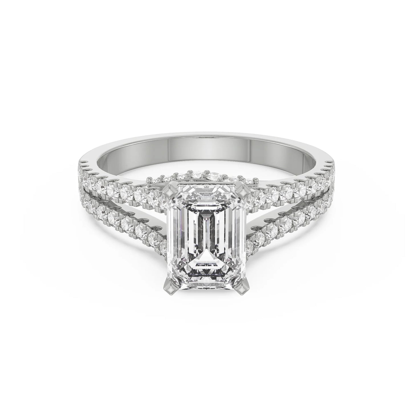 Timeless Emerald Lab Luxe Engagement Band