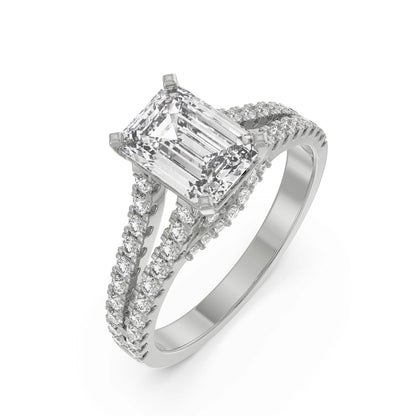 Timeless Emerald Lab Luxe Engagement Band
