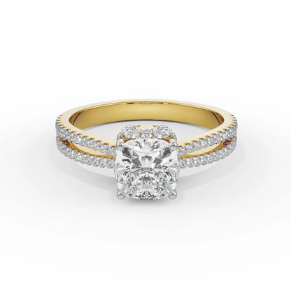 Cushion Cut Lab Radiant Engagement Band