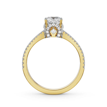 Cushion Cut Lab Radiant Engagement Band