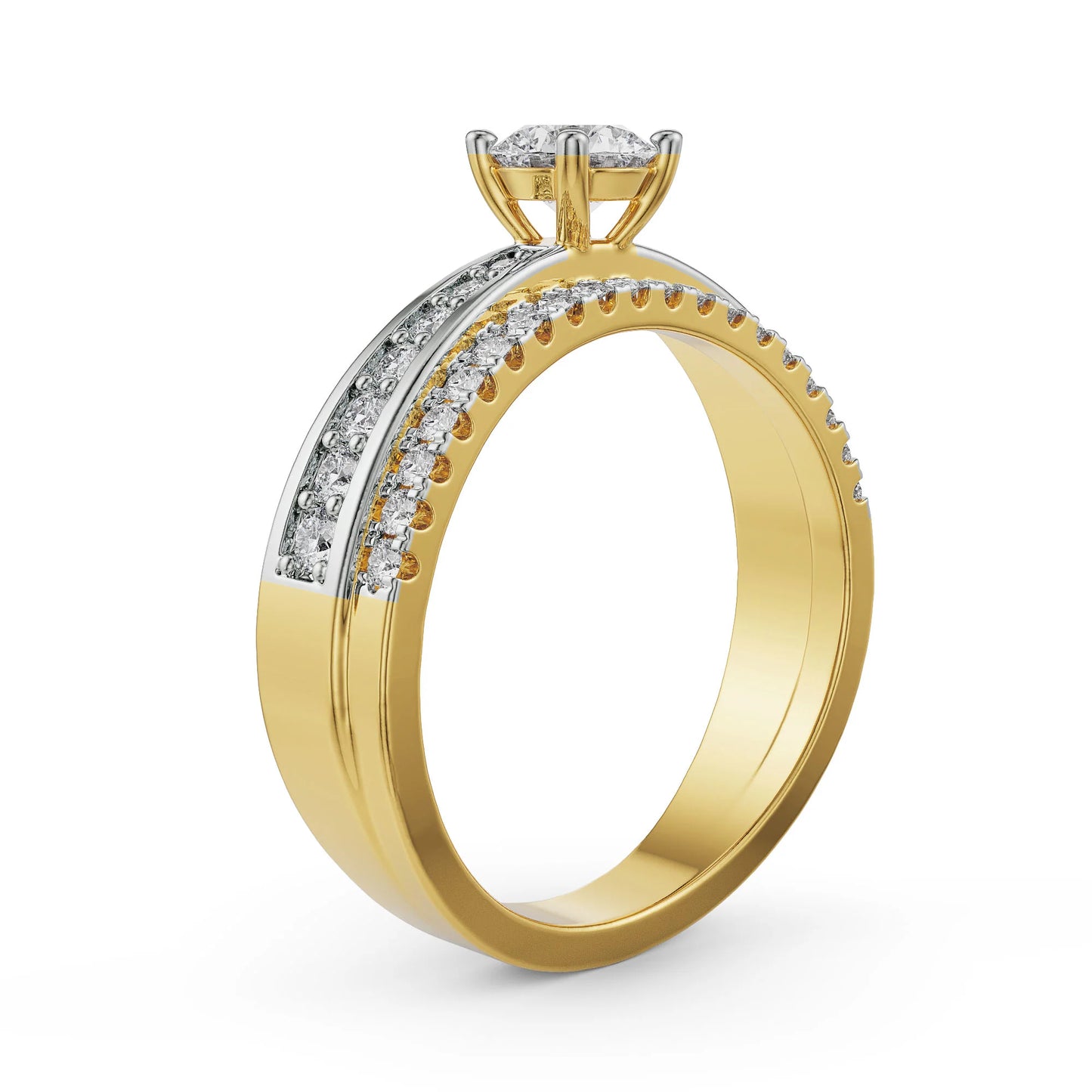 Gleaming Bridal Lab-Grown Radiant Engagement Set